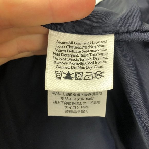 *SOLD* Eddie Bauer Men's Large Weather Edge Waterproof Blue Long Sleeve Jacket - Picture 13 of 13